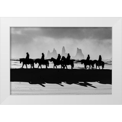 Lights and shadows in magical Iceland White Modern Wood Framed Art Print by Tamajo, Massimo