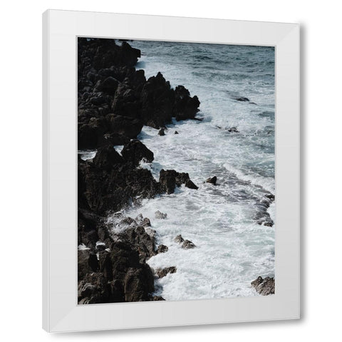 Untitled White Modern Wood Framed Art Print by Zheng, Sheng