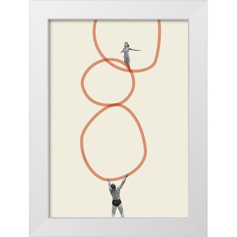 You make me feel everything White Modern Wood Framed Art Print by Leon, Maarten