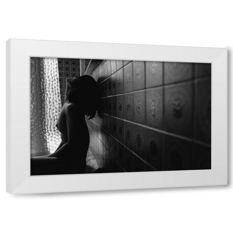 Afternoon Girl White Modern Wood Framed Art Print by Ishikura, Takaaki