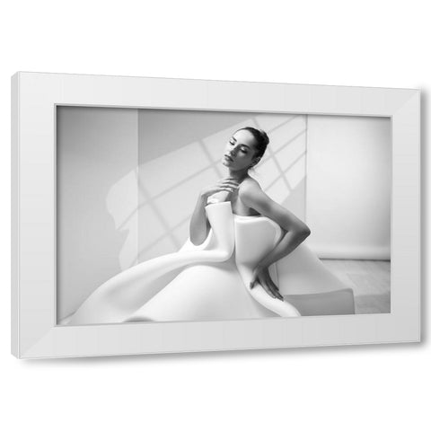 Fashion - Studio shooting White Modern Wood Framed Art Print by Ovex, Alex