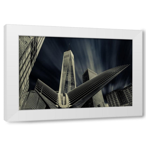 World Trade Center White Modern Wood Framed Art Print by abu milad, Emil