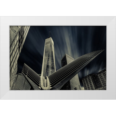 World Trade Center White Modern Wood Framed Art Print by abu milad, Emil