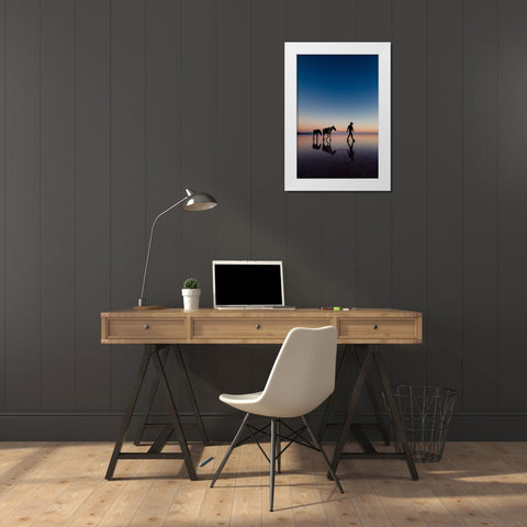 Untitled White Modern Wood Framed Art Print by Emre Erol, M.