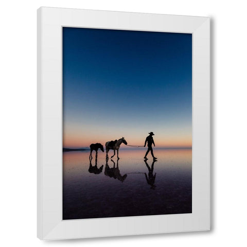 Untitled White Modern Wood Framed Art Print by Emre Erol, M.