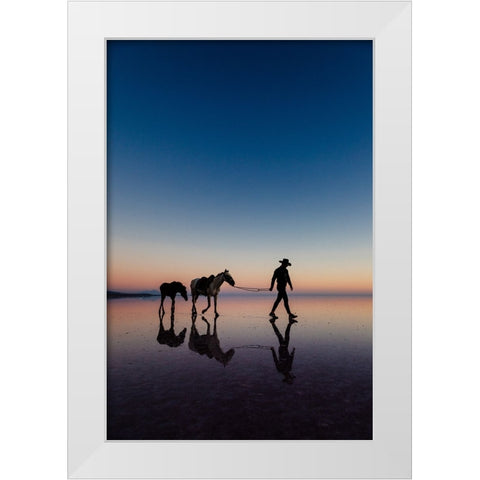 Untitled White Modern Wood Framed Art Print by Emre Erol, M.