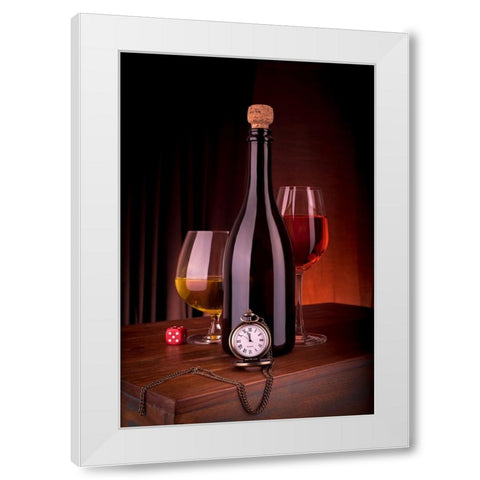 Still Life Art White Modern Wood Framed Art Print by Dhuper, Sumit