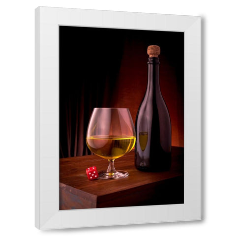 Glass Reflection White Modern Wood Framed Art Print by Dhuper, Sumit