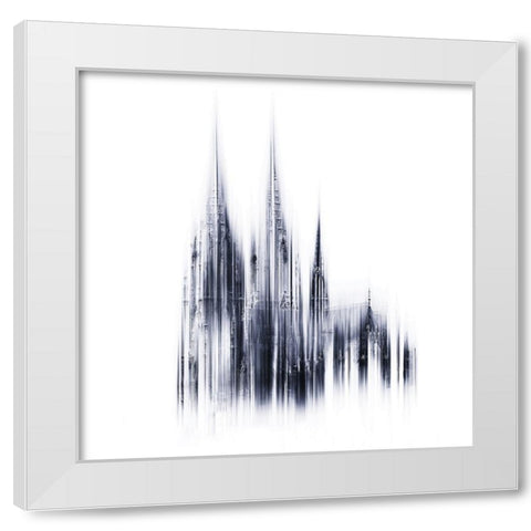 Cologne cathedral White Modern Wood Framed Art Print by Eisele, Stefan