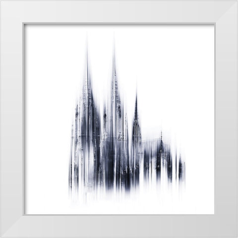 Cologne cathedral White Modern Wood Framed Art Print by Eisele, Stefan