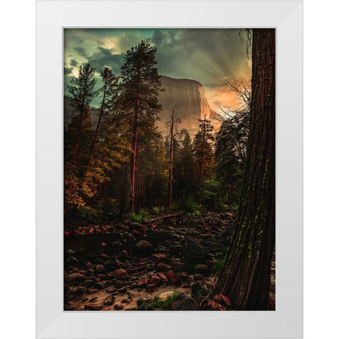 Yosemite 6 White Modern Wood Framed Art Print by Moshavash, Pirouz