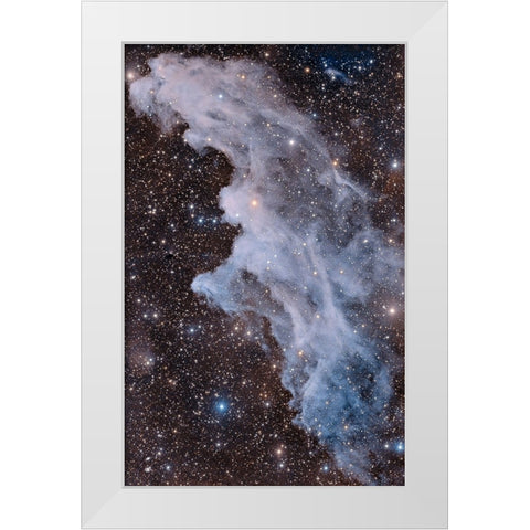 The Witch Head Nebula White Modern Wood Framed Art Print by Chander, Vikas