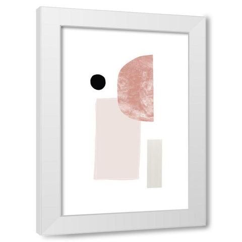 Abstract Composition No 1 White Modern Wood Framed Art Print by Sawall, Anastasia