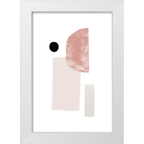 Abstract Composition No 1 White Modern Wood Framed Art Print by Sawall, Anastasia