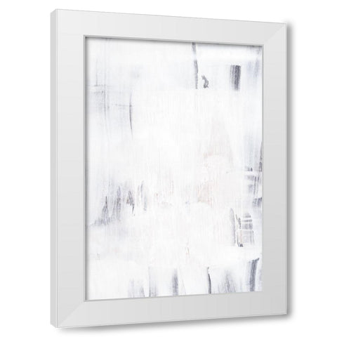 Acrylic Texture White Modern Wood Framed Art Print by Sawall, Anastasia