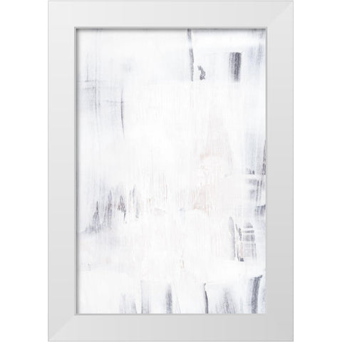 Acrylic Texture White Modern Wood Framed Art Print by Sawall, Anastasia