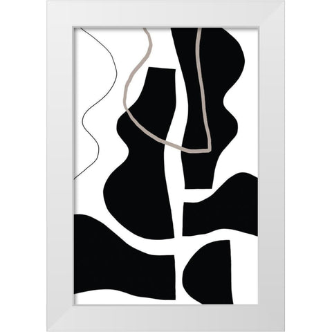 Contour White Modern Wood Framed Art Print by Sawall, Anastasia