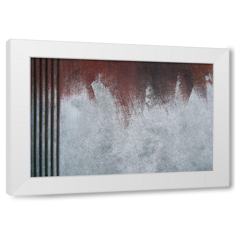 Paint on Concrete White Modern Wood Framed Art Print by Mossholder, Tim