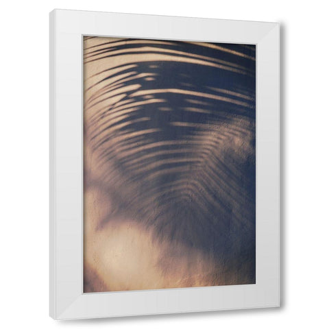 Wall a Palm Shadow White Modern Wood Framed Art Print by Mossholder, Tim