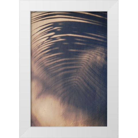 Wall a Palm Shadow White Modern Wood Framed Art Print by Mossholder, Tim