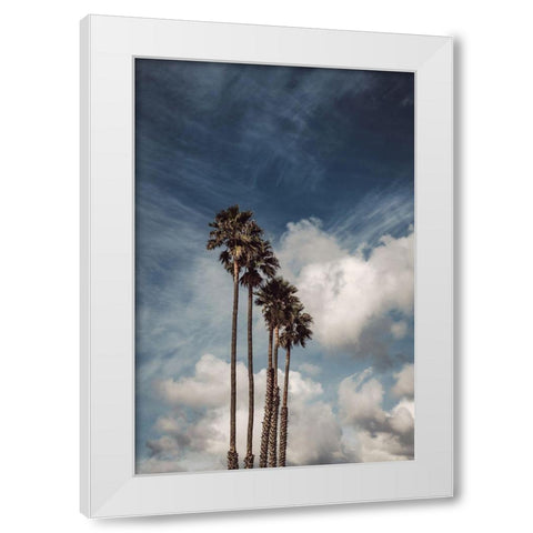 Palms and Clouds White Modern Wood Framed Art Print by Mossholder, Tim