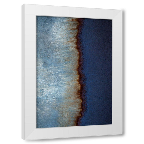 Rusty Metal White Modern Wood Framed Art Print by Mossholder, Tim