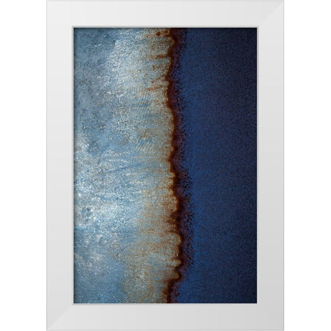 Rusty Metal White Modern Wood Framed Art Print by Mossholder, Tim