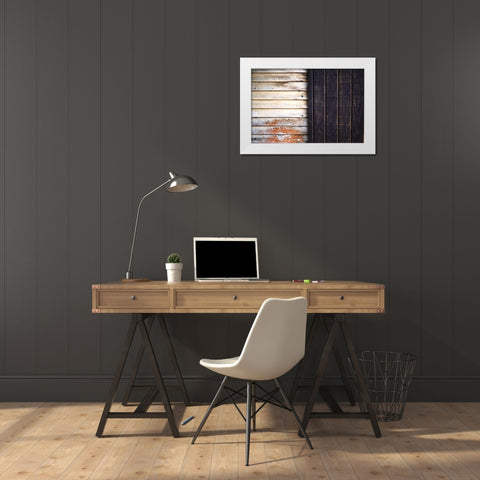 Wooden White Modern Wood Framed Art Print by Mossholder, Tim