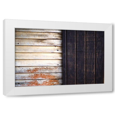 Wooden White Modern Wood Framed Art Print by Mossholder, Tim