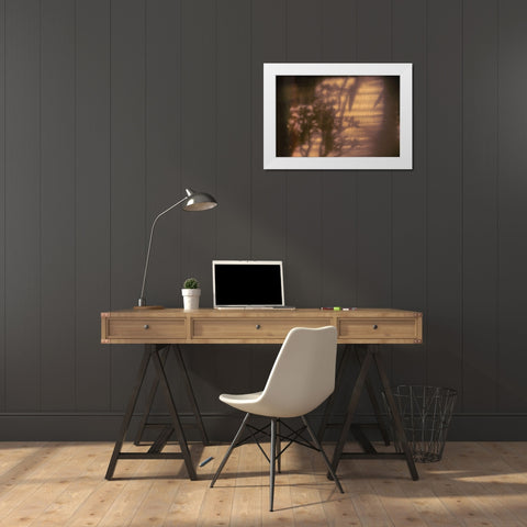 Wall with Shadows White Modern Wood Framed Art Print by Mossholder, Tim
