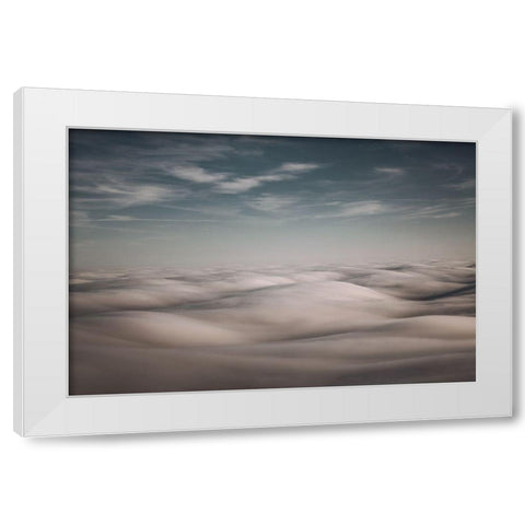 Above the Clouds White Modern Wood Framed Art Print by Mossholder, Tim
