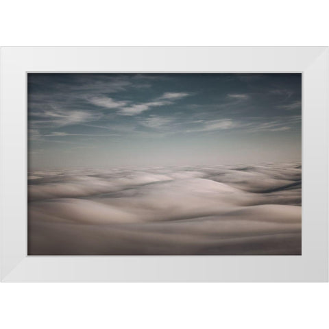 Above the Clouds White Modern Wood Framed Art Print by Mossholder, Tim