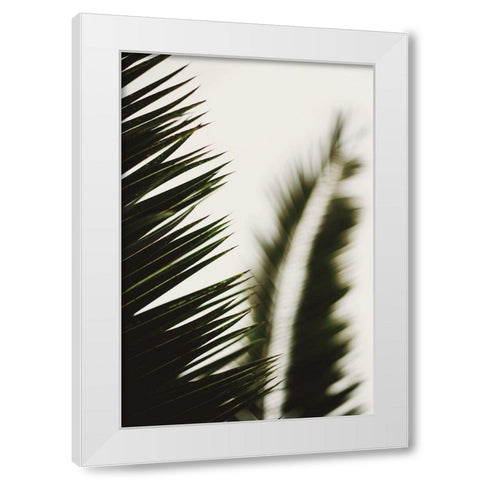 Palm Branches White Modern Wood Framed Art Print by Mossholder, Tim