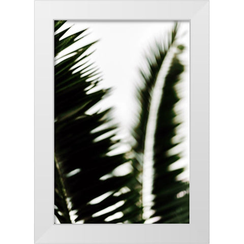 Palm Branches White Modern Wood Framed Art Print by Mossholder, Tim