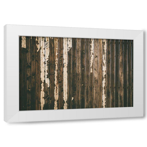 Wood Fence White Modern Wood Framed Art Print by Mossholder, Tim