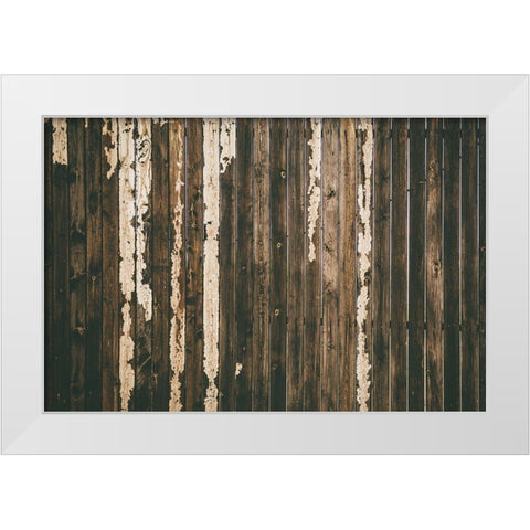 Wood Fence White Modern Wood Framed Art Print by Mossholder, Tim