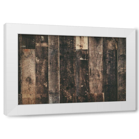 Wood Texture White Modern Wood Framed Art Print by Mossholder, Tim
