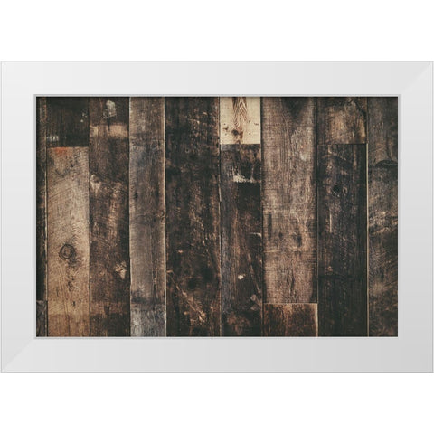 Wood Texture White Modern Wood Framed Art Print by Mossholder, Tim