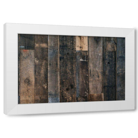Wood Texture White Modern Wood Framed Art Print by Mossholder, Tim
