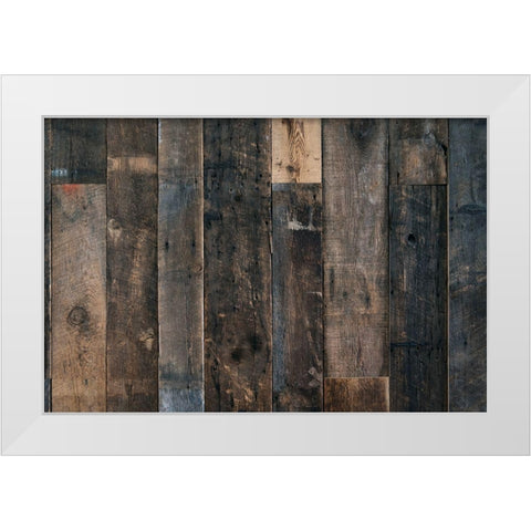 Wood Texture White Modern Wood Framed Art Print by Mossholder, Tim