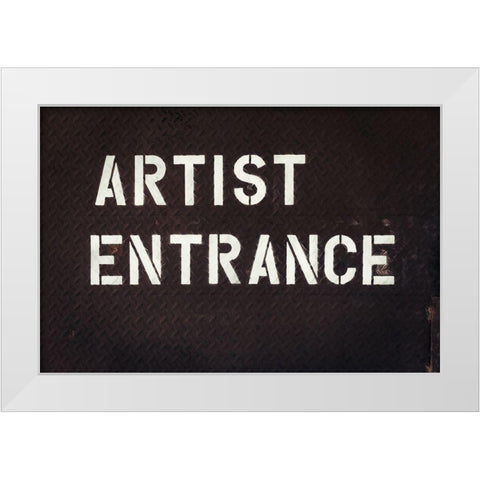 Artist Entrance White Modern Wood Framed Art Print by Mossholder, Tim