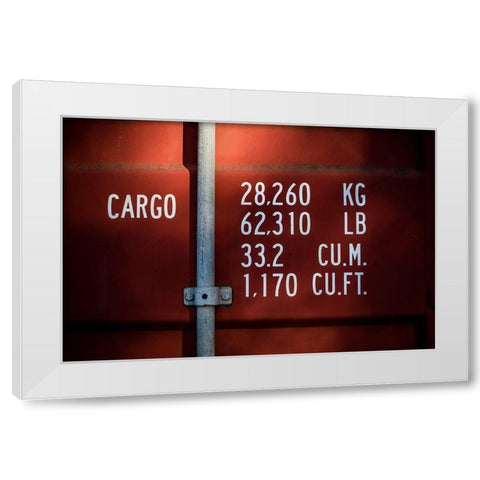 Red Container White Modern Wood Framed Art Print by Mossholder, Tim