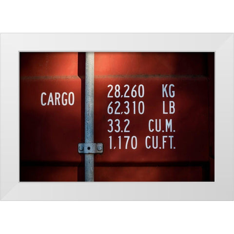 Red Container White Modern Wood Framed Art Print by Mossholder, Tim