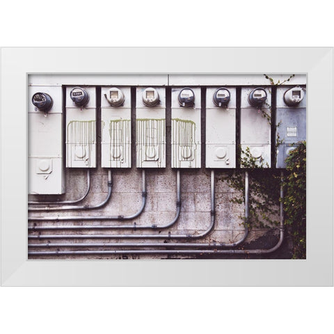 Metered White Modern Wood Framed Art Print by Mossholder, Tim