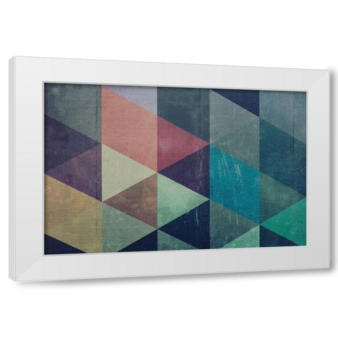 Triangle Textures White Modern Wood Framed Art Print by Mossholder, Tim