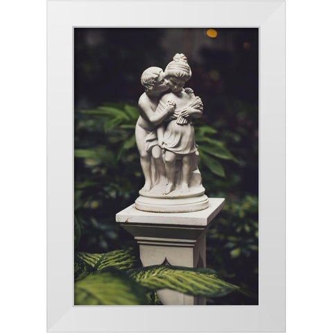 Lovers Embrace White Modern Wood Framed Art Print by Mossholder, Tim