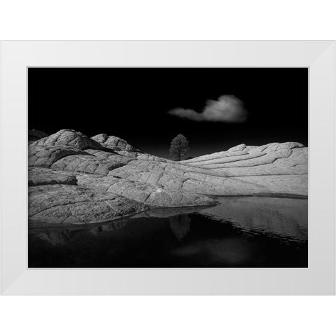 White Pocket White Modern Wood Framed Art Print by Dou, Shenshen