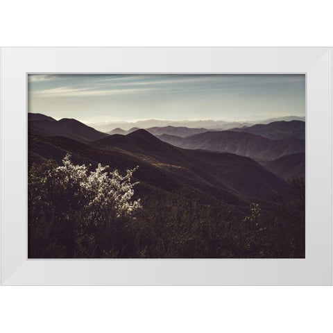 Vista of Hills White Modern Wood Framed Art Print by Mossholder, Tim