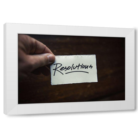 Resolutions White Modern Wood Framed Art Print by Mossholder, Tim