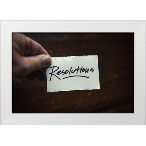 Resolutions White Modern Wood Framed Art Print by Mossholder, Tim